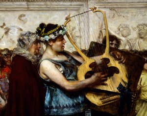 Ekteskapsforslag, av Giovanni Muzzioli (1854-1894), Detalj