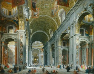 Interiør av Peterskirken, Roma, ca. 1754.