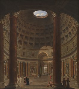 Interiøret i Pantheon, Roma av Giovanni Paolo Pannini