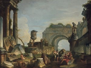 Klassisk scene med figurer