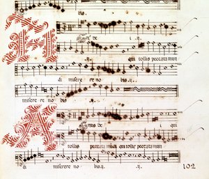 Agnus Dei fra "Mages of Mantua" av Giovanni Pierluigi da Palestrina (1525 - 1594), italiensk komponist. av Giovanni Pierluigi da (after) Palestrina