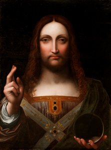 Cristo Salvator Mundi (olje på trepanel)