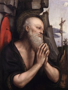 The Penitent St. Jerome (olje på panel)