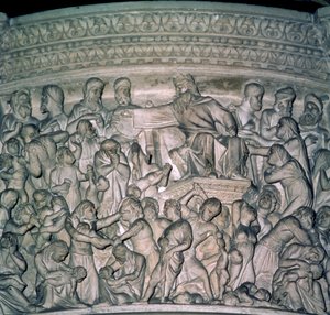 Detalj av Prekestol, 1302-10 marmor