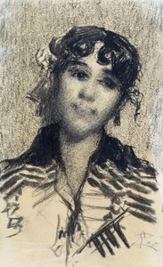 Hodet til kvinnen av Giovanni Segantini