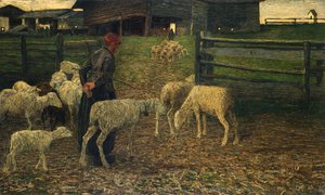 Return to fold, av Giovanni Segantini (1858-1899) av Giovanni Segantini