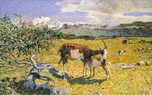 Alpene i mai av Giovanni Segantini (1858-1899)