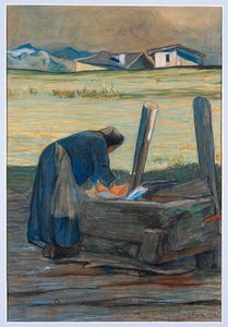 Vaske ved fontenen av Giovanni Segantini