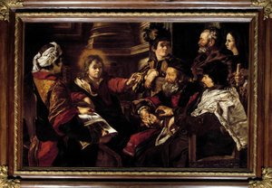 Kristus og legene Maleri av Giovanni Serodine (1600-1630) 1600-tallets søn. 1,45x2,24 m Paris, Musée du Louvre