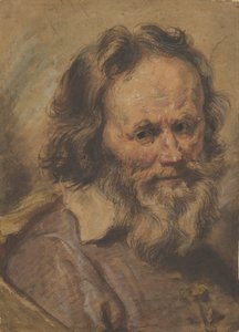 Hodet til en skjegget mann, 1600-1630.
