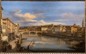 Utsikt over Arno fra Alla Carraia-broen