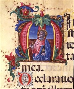Ms 542 f.31r Historikert initial 