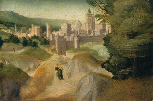 Scener fra en legende, sannsynligvis ca. 15151520. av Giovanni di Lorenzo Larciani