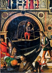 Den mirakuløse helbredelsen av datteren til Benvegnudo da San Polo takket være en relikvie av korset, ca. 1502 (olje på lerret)