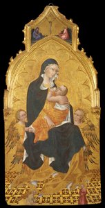 Madonna med barn og engler. Bebudelsen, ca. 1440 av Giovanni di Paolo