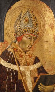 Saint Ambrosius, 1465-70. av Giovanni di Paolo