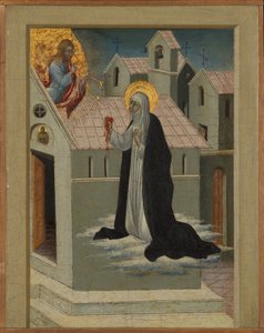 Den hellige Katarina av Siena bytter ut sitt hjerte med Kristus.