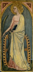 St. Katharine, ca. 1400 (tempera på poppeltre) av Giovanni di Paolo di Grazia