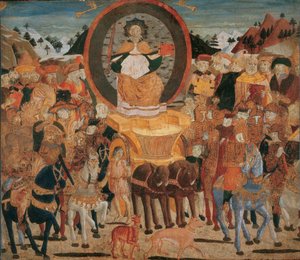 Le triomphe de la gloire - Berømmelsens triumf - (Lo Scheggia) Giovanni di Ser Giovanni (1406-1486). Tempera på panel