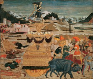 Le triomphe de la mort - Dødens triumf - (Lo Scheggia) Giovanni di Ser Giovanni (1406-1486). Tempera på panel