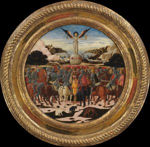 Triumph of Fame, en fødselsredder av Lorenzo the Magnificent, ca. 1449 (tempera, sølv og gull på tre)