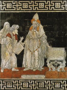 Hermes Trismegistus. Gulvmosaikk i katedralen i Siena, 1488. av Giovanni di Stefano