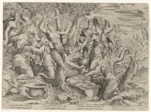 Fødsel av Adonis av Girolamo Fagiuoli (attributed to)