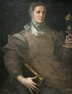 Saint Clare av Girolamo Mazzola Bedoli