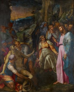 Oppdragelsen av Lasarus, 1592.