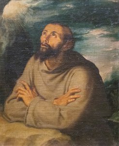 Saint Francis of Assisi (olje på lerret)