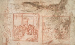 Studie av et tre (r); Figur- og komposisjonsstudier (v)