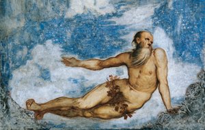 Allegory of Winter, Detalj av fresker av Girolamo Romanino (ca 1484-etter 1559), på oppdrag av Bernardo Clesio av Girolamo Romanino