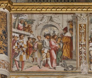 Central Nave, Fifth South Span, Kristus før Pilatus, Girolamo Romanino av Girolamo Romanino