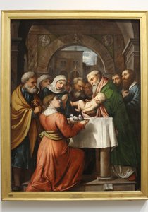 Presentasjon av Jesus ved tempelet, 1529 av Girolamo Romanino