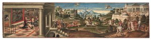 Scener fra Orlando Furioso (olje på lerret lagt på panel)