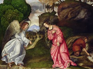 Hagar og engelen av Girolamo da Treviso II