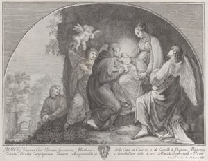 Tilbedelse av Kristus av Saint Francis, 1723-59. av Giuliano Giampiccoli
