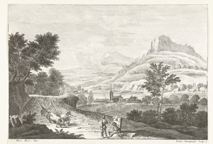 Landskap med oksekjerre og begravelse Italienske landskap (serietittel)