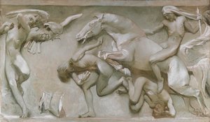 Fra de store oppdagelsene, gjennom de dystre tidsalderen ..., 1906. av Giulio Aristide Sartorio
