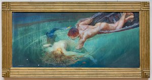 Mermaid or Green Abyss, ca. 1900 (olje på lerret)