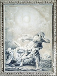 Allegori om sannheten som avslører essensen av ting og skammer svindelen og forræderiet (Maleri, ca. 1820-1826) av Giulio Ballino