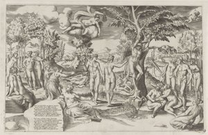 Amor i Elysian Fields av Giulio Bonasone