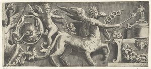 Fris med sfinks og putto ved alteret av Giulio Bonasone