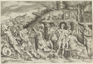 Jason i Medea av Giulio Bonasone
