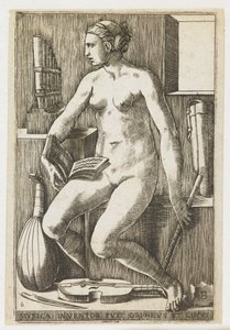 Musica Musica inventor fuit Orpheus et Linus (tittel på objekt) The Seven Liberal Arts (serietittel) av Giulio Bonasone
