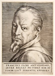 Portrett av Frans Floris, 1500-tallet. av Giulio Bonasone