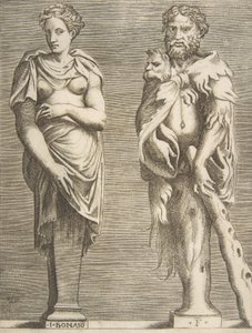 Vilkår for Hercules og Deianira, ca. 1531-76., ca. 1531-76. av Giulio Bonasone
