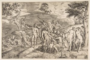 The Judgment of Paris, 1500-tallet. av Giulio Bonasone