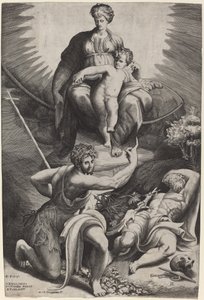 Visjonen om St. Hieronymus av Giulio Bonasone