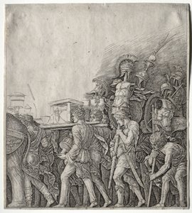 The Triumphs of Caesar: The Corselet Bearers, ca. 1498. av Giulio Campagnola